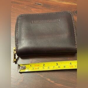 Portland Leather Goods New small zip wallet in grizzly.